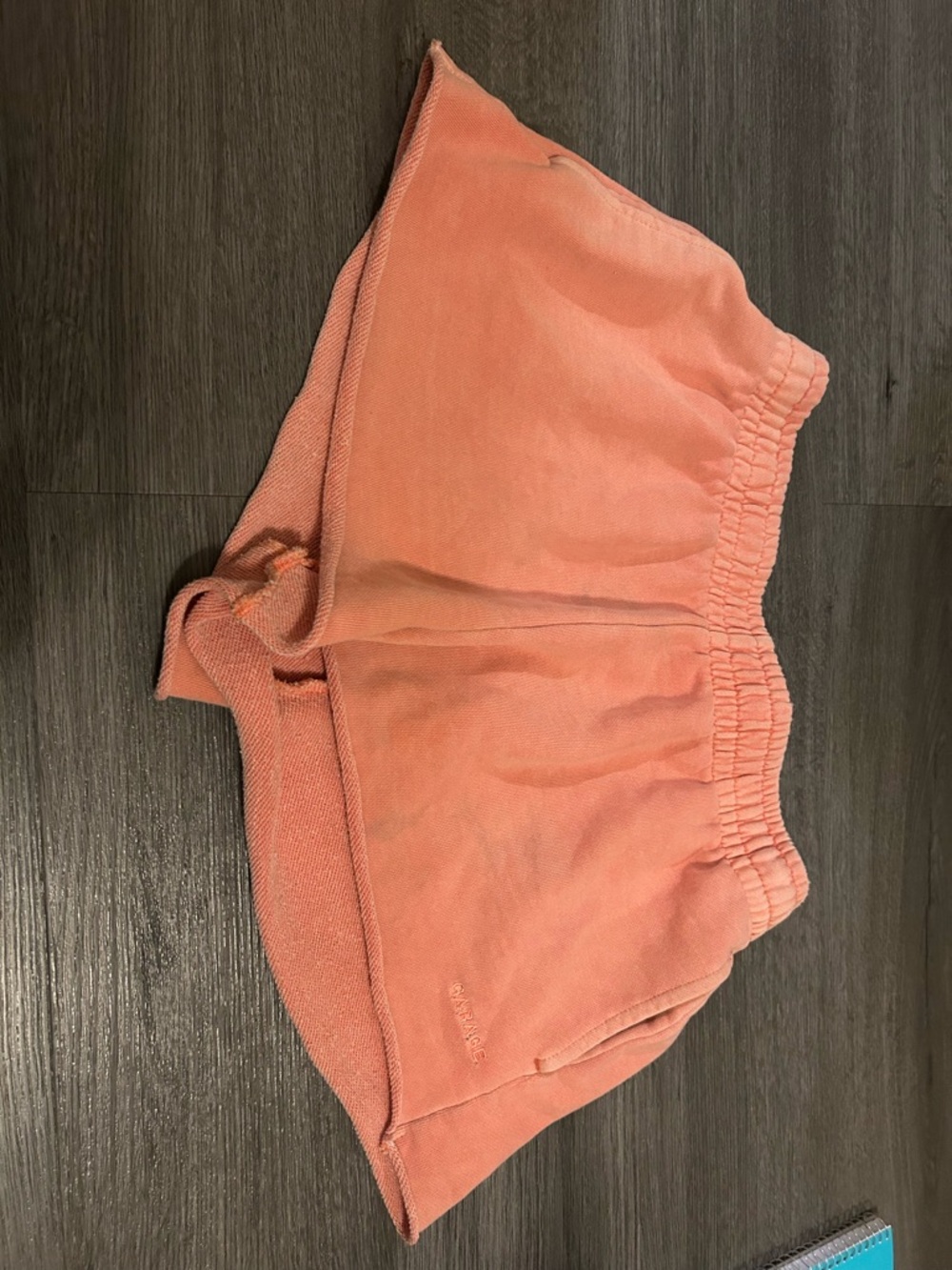 Garage Coral Athletic Terry Shorts( with small bleach stain in picture)